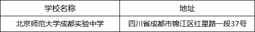 成都市北京師范大學(xué)成都實(shí)驗(yàn)中學(xué)地址在哪里？