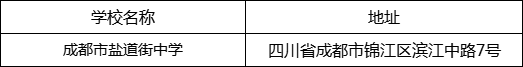 成都市鹽道街中學(xué)地址在哪里？