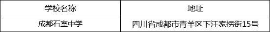 成都市成都石室中學(xué)地址在哪里？