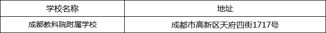 成都市成都教科院附屬學校地址在哪里？