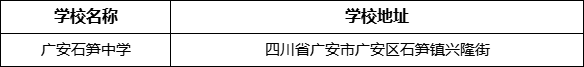 廣安市廣安石筍中學(xué)學(xué)校地址在哪里？