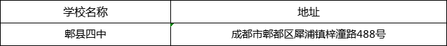 成都市郫縣四中地址在哪里？