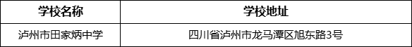 瀘州市田家炳中學(xué)學(xué)校地址在哪里？