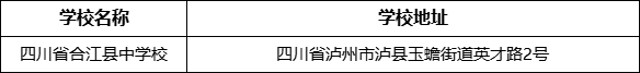 瀘州市四川省合江縣中學(xué)校地址在哪里？