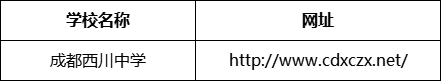 成都市成都西川中學網址是什么？