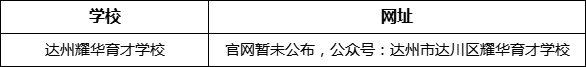 達州市達州耀華育才學校網(wǎng)址是什么？