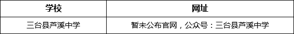 綿陽市三臺縣蘆溪中學(xué)網(wǎng)址是什么？