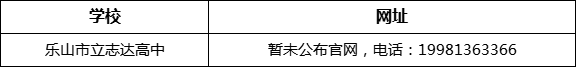 樂山市立志達高中網(wǎng)址是什么？