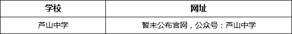 雅安市蘆山中學網址是什么？