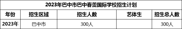 2024年巴中市巴中春蕾國際學(xué)校招生計(jì)劃是多少？