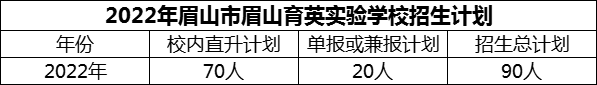 2024年眉山市眉山育英實(shí)驗(yàn)學(xué)校招生計(jì)劃是多少？