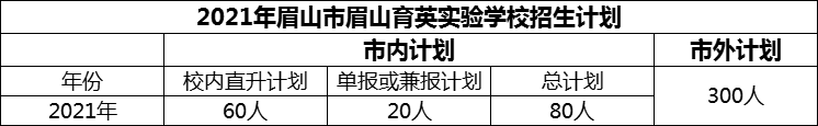 2024年眉山市眉山育英實(shí)驗(yàn)學(xué)校招生計(jì)劃是多少？