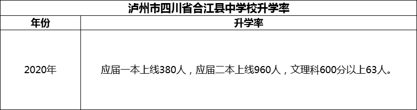 2024年瀘州市四川省合江縣中學(xué)校升學(xué)率怎么樣？