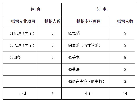 成都市棕北中學(xué)2019年藝體生特長生計劃