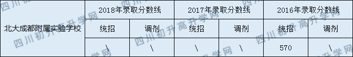 2020北大成都附屬實驗學校初升高錄取線是否有調整？