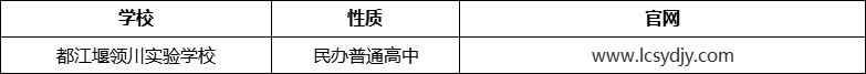 成都市都江堰領(lǐng)川實驗學(xué)校官網(wǎng)、網(wǎng)址、官方網(wǎng)站